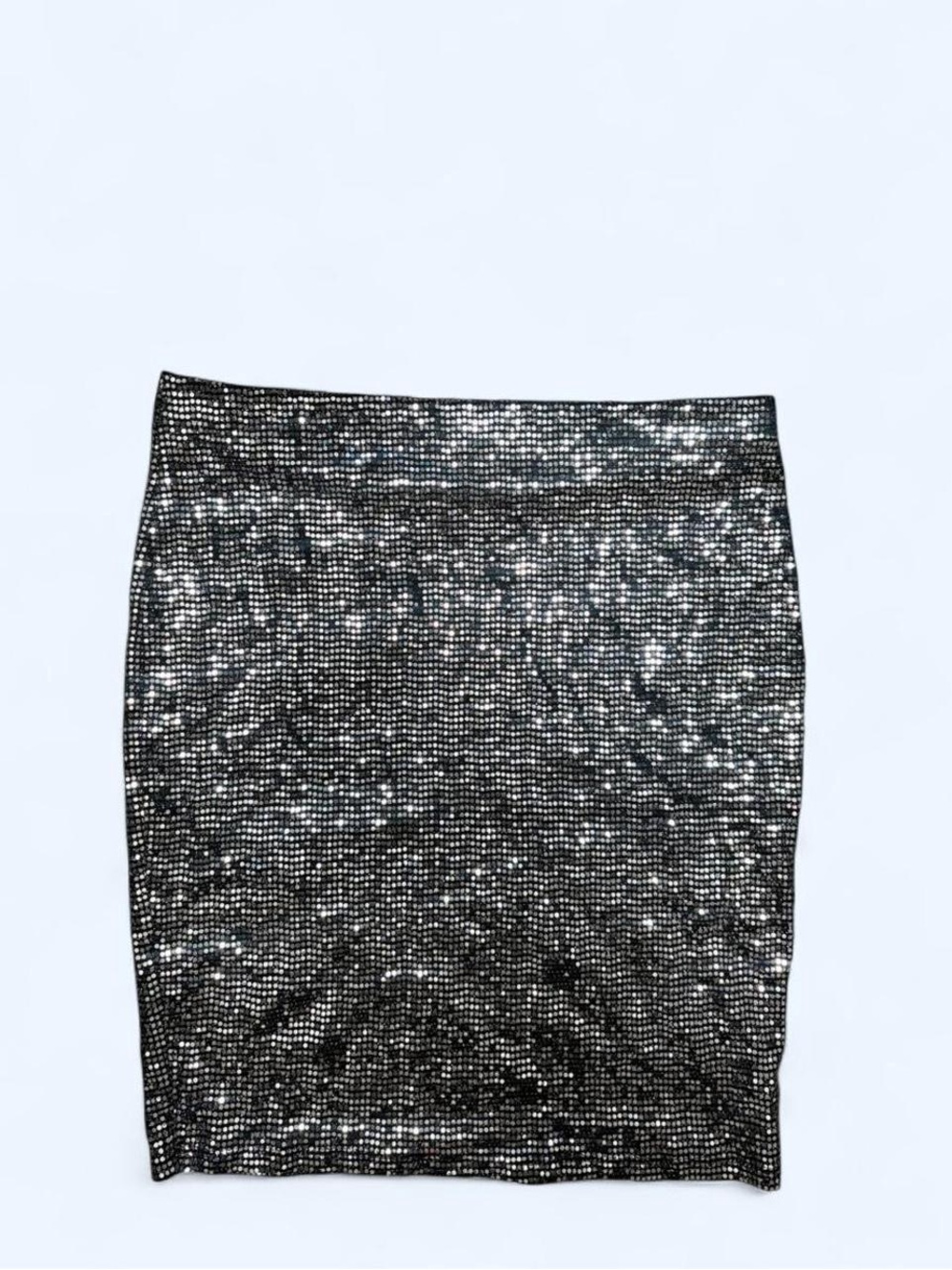 Sabora Silver Sequin Pencil Skirt